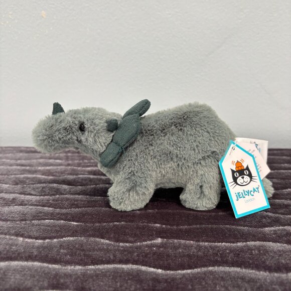 RARE Jellycat Mini Fossilly Triceratops BNWT - Picture 3 of 4